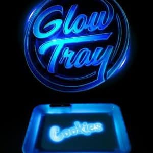 Cookies Glow rolling tray blue lit up