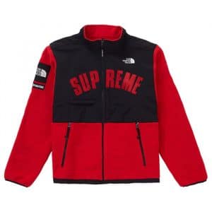 Supreme x The North Face Arc Logo Denali Jacket Red