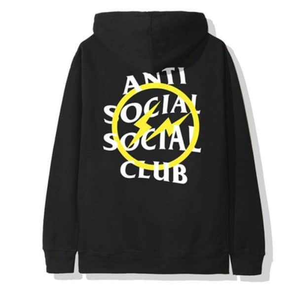 Anti Social Social Club X Fragment Yellow Bolt Hoodie