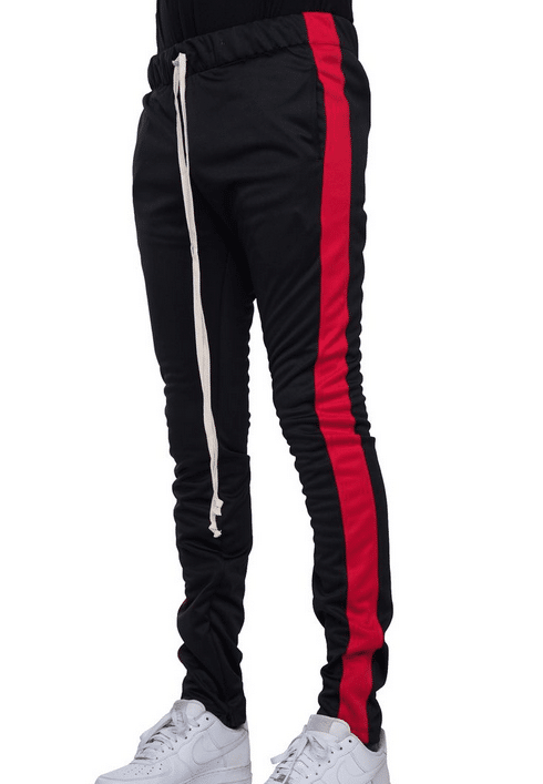 EPTM Track Pants Black Red Side view
