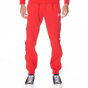 kappa alanz pants red blaze white antique front