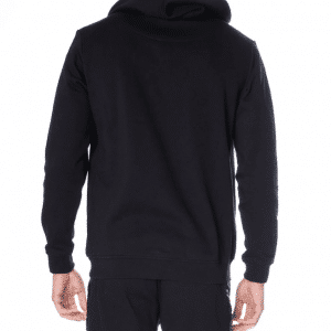 kappa authentic zimm hoodie black white back