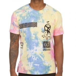 Ice Cream Peace SS Knit Front Tie Dye