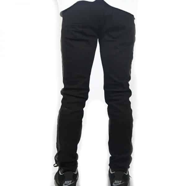 Preme Jeans Striped Denim Black Black Front