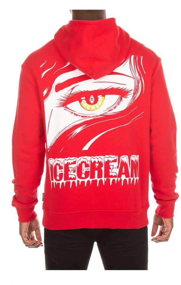Ice Cream Arch Hoodie Tango Red Back