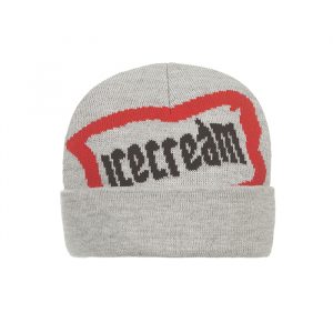 Ice Cream Double Time Knit Hat Beanie Heather Grey