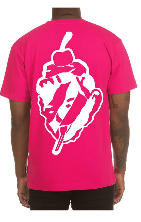Ice Cream Face Off SS Tee Pink Peacock Back