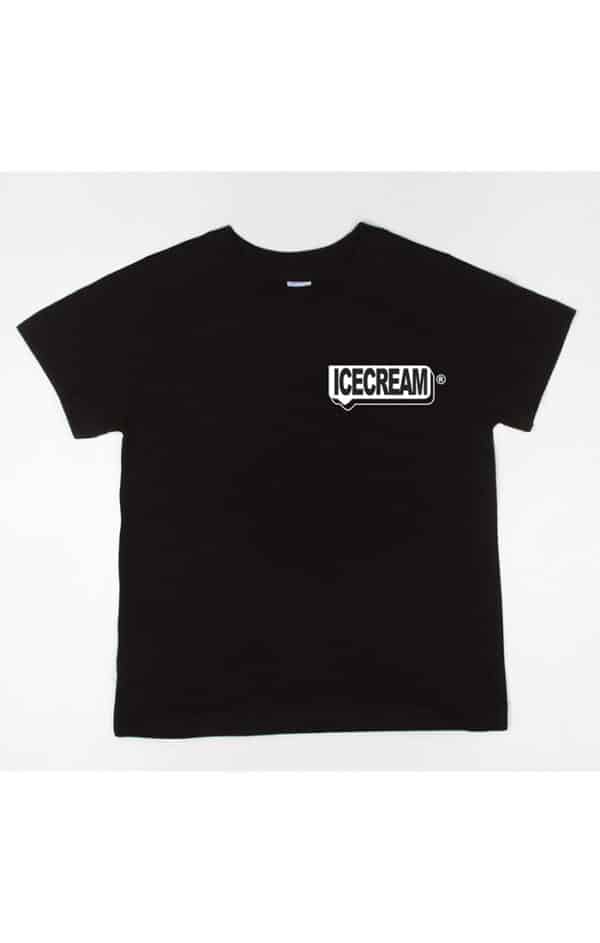 Kids Ice Cream Chase SS Tee FA23 Black Front