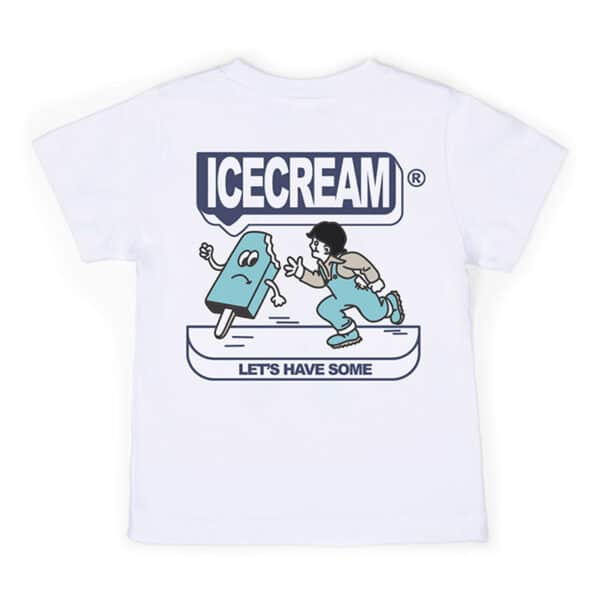 Kids Ice Cream Chase SS Tee FA23 White