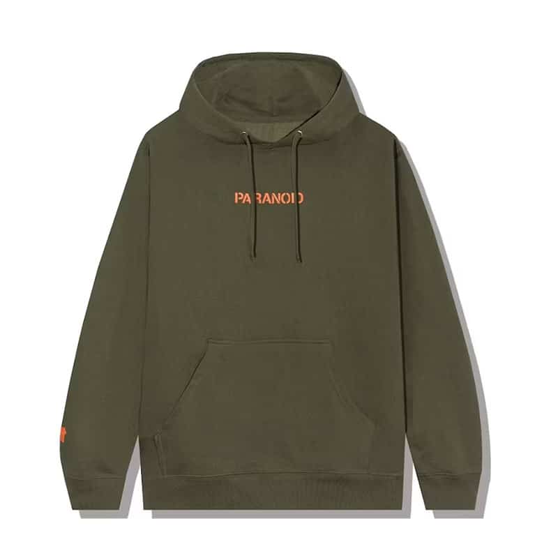 Anti Social Social Club X Undefeated Paranoid Hoodie Olive