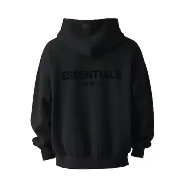 Essentials Pullover Hoodie FW22 - Black Stretch Limo Back