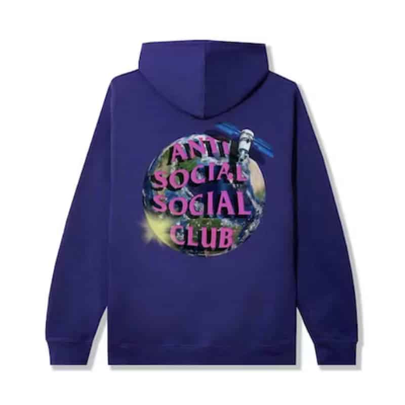 Anti Social Social Club Worldwide Hoodie Purple - Back