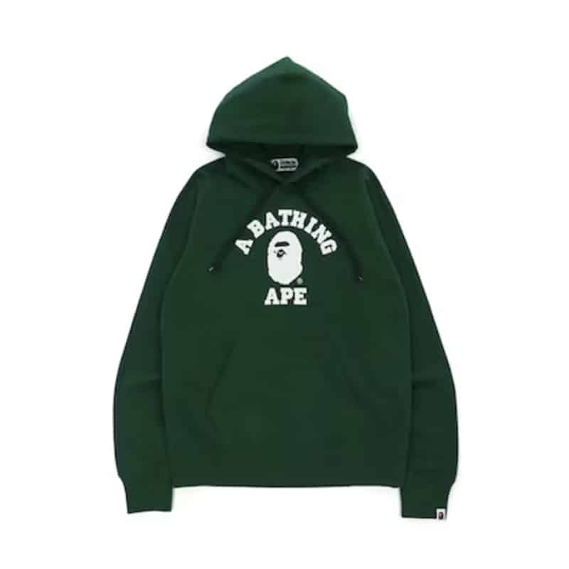 Bape College Pullover Hoodie - Green