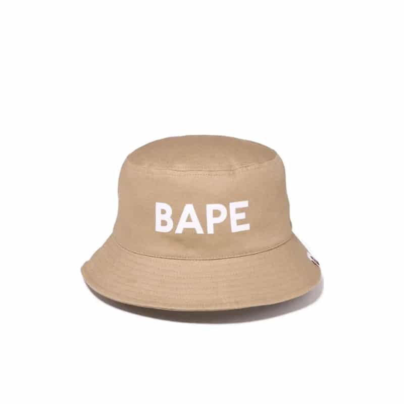 Bape Sta Logo Bucket Hat SS23 In Tan