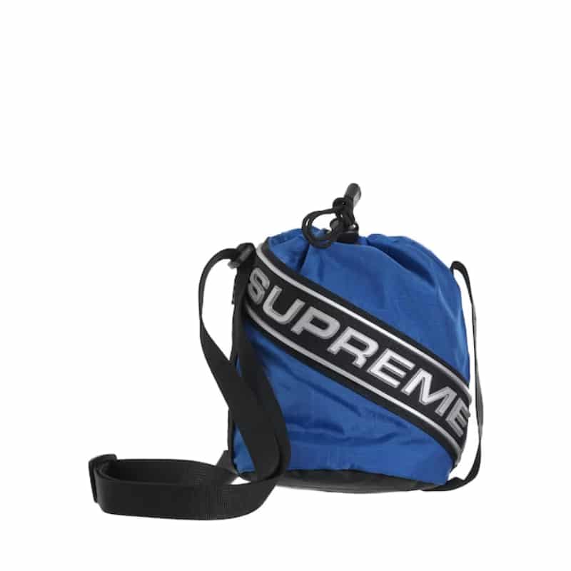 Supreme Small Cinch Pouch FW23 Blue - Front