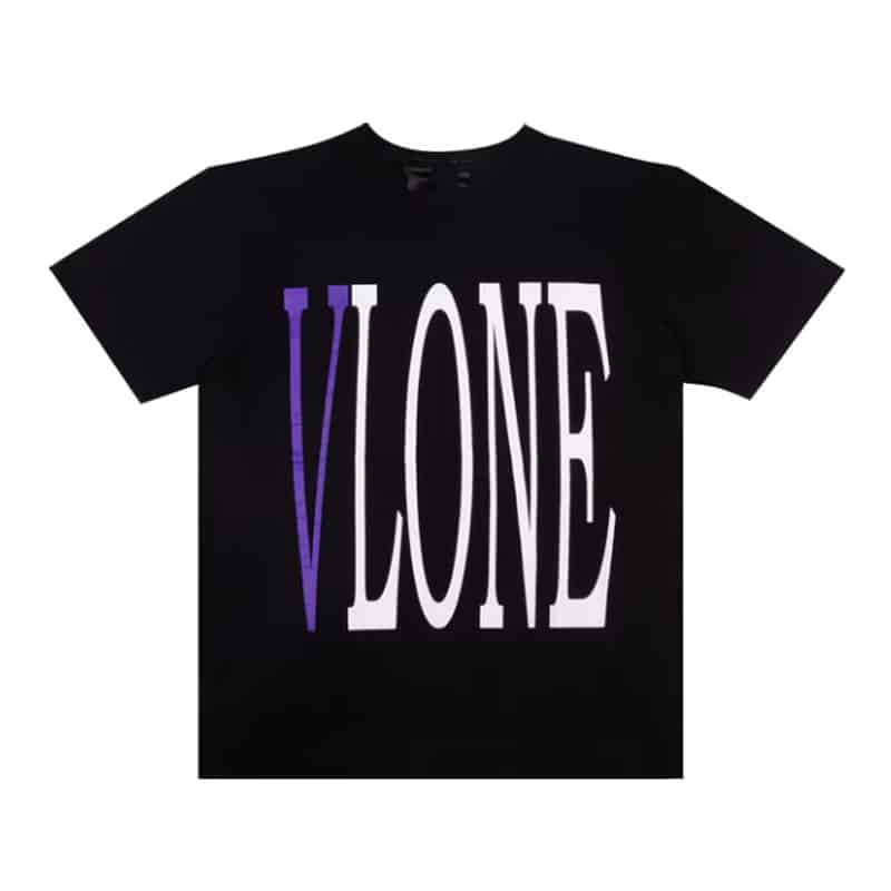 Vlone Purple Staple Tee Black - Front