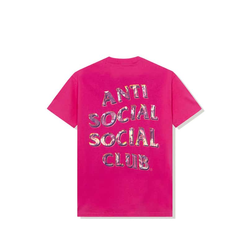 Anti Social Social Club Layer Lock Tee Hot Pink - Back