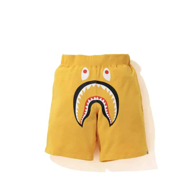 Bape Shark Wide Sweat Shorts Yellow