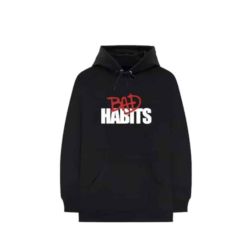 Vlone x Nav Drip Pullover Hoodie Bad Habits Black - Front