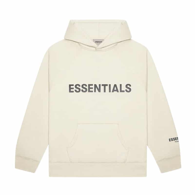Essentials Pullover Hoodie Applique Logo SS20 Buttercream - Front