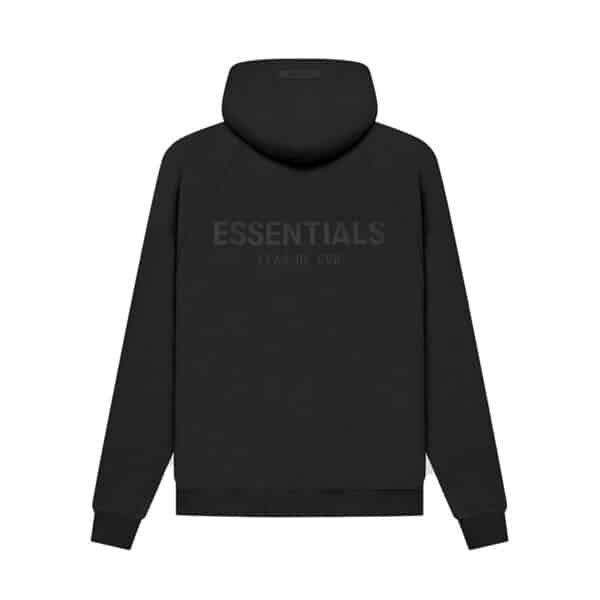 Essentials Pullover Hoodie SS21 Black/Stretch Limo - Back